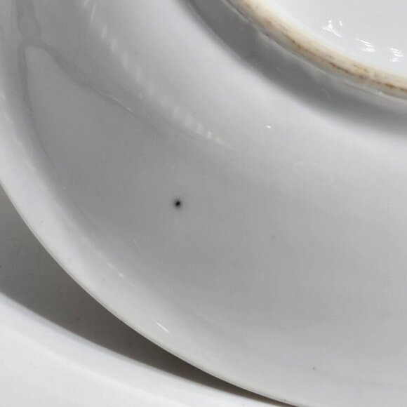 Nippon Hand Painted Vintage Porcelain Bowl Peach Floral Design with Gold Accents - Picture 10 of 12